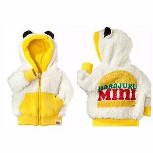 Harajuku Mini Target Baby Jacket Size 6 Month Sherpa Bear ears  Hoodie Unisex